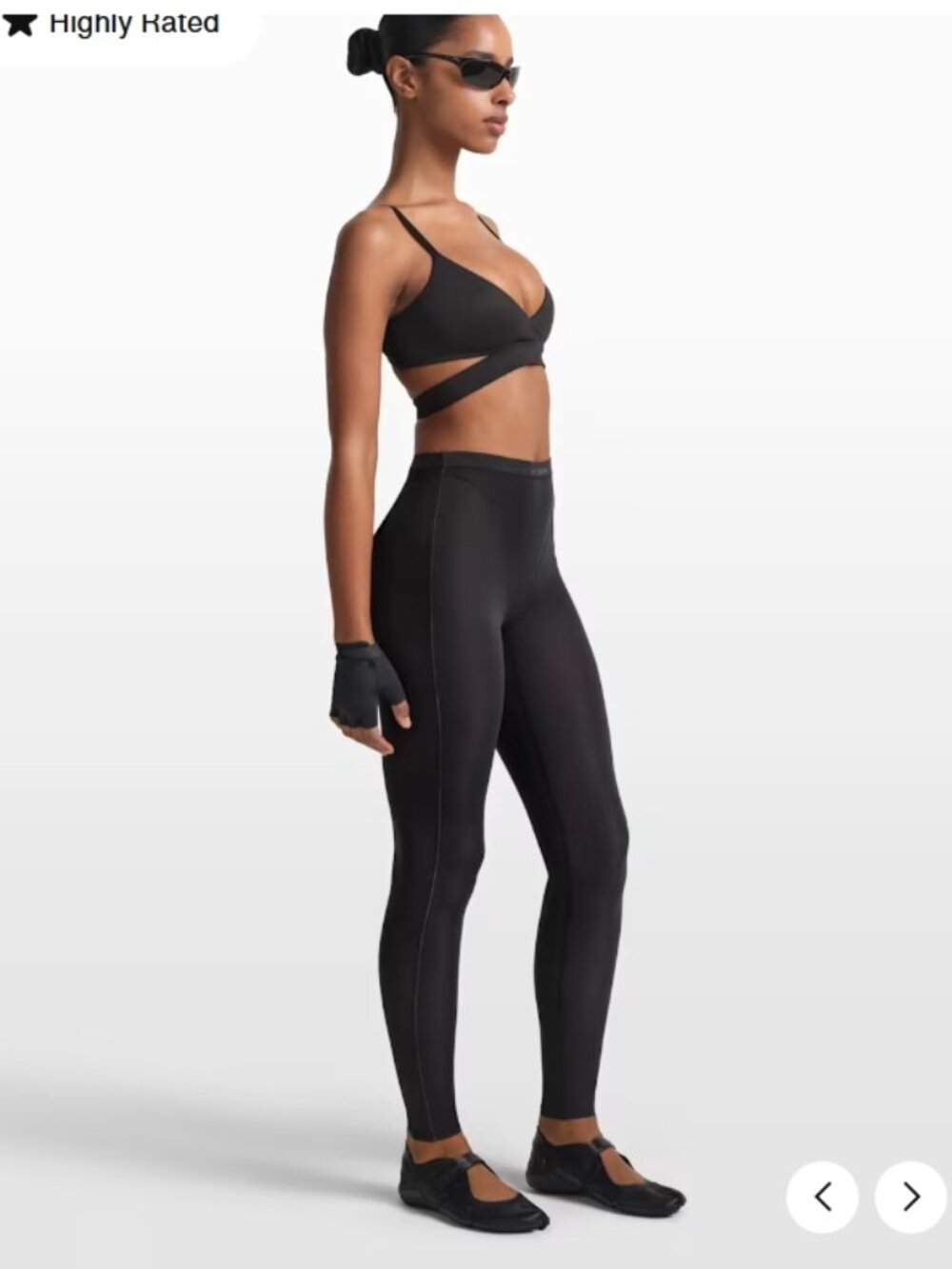 NEW NikeSKIMS Weightless Layers V-Panel Leggings Obsidian Black Small NWT